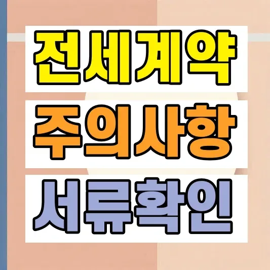 전세 계약 건축물대장 확인