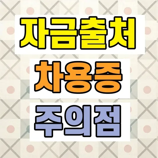 자금출처조사 차용증
