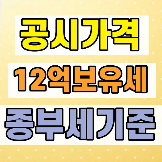 공시지가 12억원 보유세